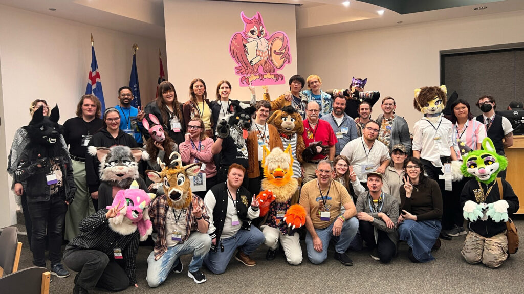 Group photo of in-person attendees at Furry Studies 2025